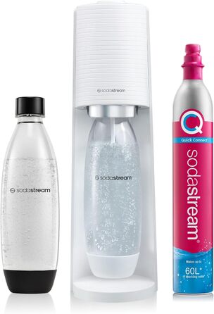 Підкислювач SodaStream Terra, біла пляшка для води Terra White рожевий газ x 1
