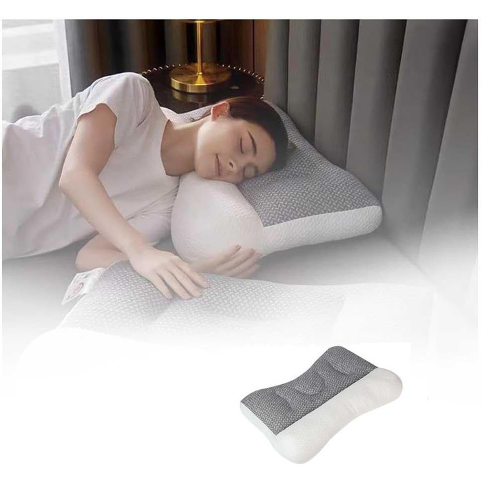 Суперергономічна подушка для апное сну, подушка для підтримки шиї, ортопедична подушка для глибокого сну, ергономічна подушка для шиї та плечей 19*29 дюймів, 2024