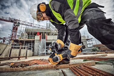 Безщіткова шліфувальна машина DCG406N-XJ-Mini XR 18V, жовта кутова, 406N-XJ