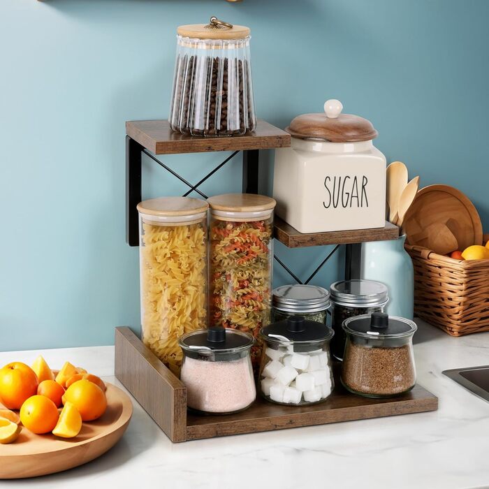 Трирівнева полиця для столу BELLE VOUS - Дерев&39яна полиця для столу - Маленька книжкова полиця - Органайзер для столу - Створити замовлення