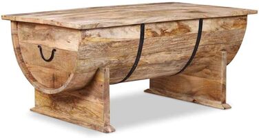 Журнальний столик з масиву мангового дерева 88x50x40 см, приставний столик