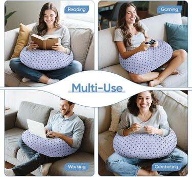 Подушка для читання WildFun для покращення постави та зменшення втоми, компактна подушка для підтримки рук під час читання, гри, роботи, сидіння в ліжку/дивані