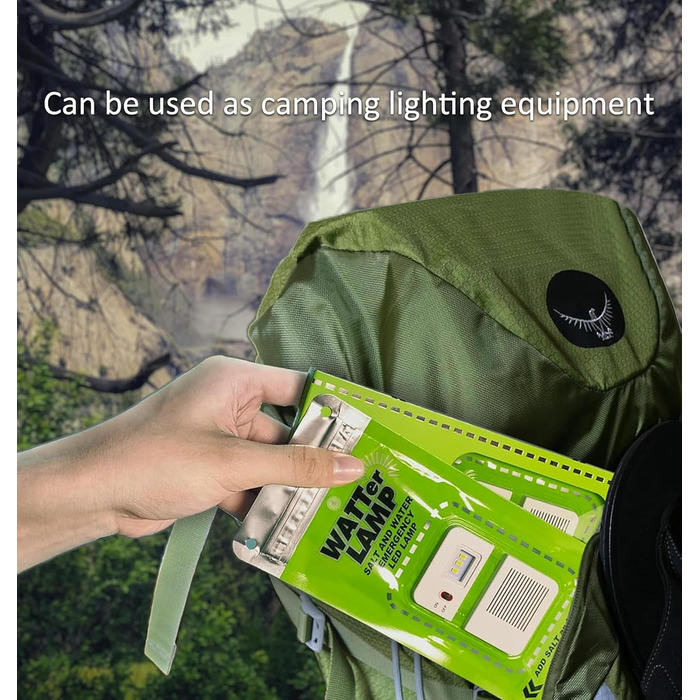 Лампа з 3 світлодіодними намистинами для морської води - екологічне зовнішнє освітлення для кемпінгу, походів, риболовлі Батарейки не потрібні, аварійне освітлення з часом роботи 140 годин Необхідне спорядження для виживання під час відключення електроене