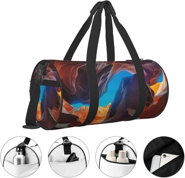 Спортивна сумка для подорожей Антилопа Каньйон, чорна, універсальний розмір