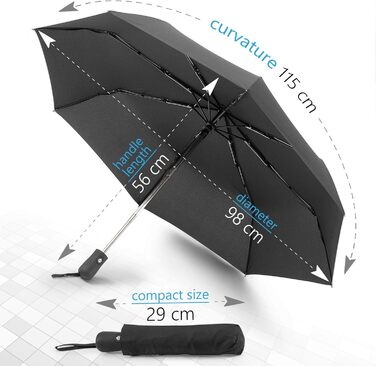Компактна автоматична парасолька GadHome Автоматична парасолька в компактному розмірі 29 см, розкладний парасольку, парасолька для