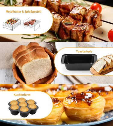 Аксесуари для фритюрниці, 12 шт. Аксесуари для фритюрниці Dual 2024 для фритюрниці Ninja Air Fryer AF500EU, AF400EU, AF300EU, Innsky, Princess, Emerio Аксесуари для решіток аерофритюрниці та пляшки з розпилювачем олії 9.5-10.4 л