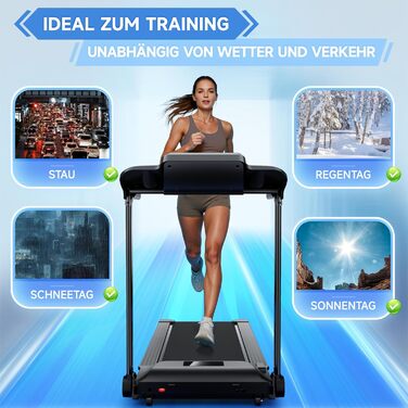 Складана бігова доріжка для домашнього використання - Електрична складна бігова доріжка 12 км/год, 2,5 к.с. Надтихий, складна настільна бігова доріжка, складна підкладка для ходьби для дому та офісу Avnbdao