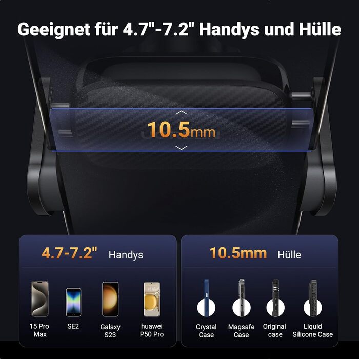 Тримач для мобільного телефону автомобільна вентиляція 360 поворотний тримач для мобільного телефону з міцним металевим гачком ком