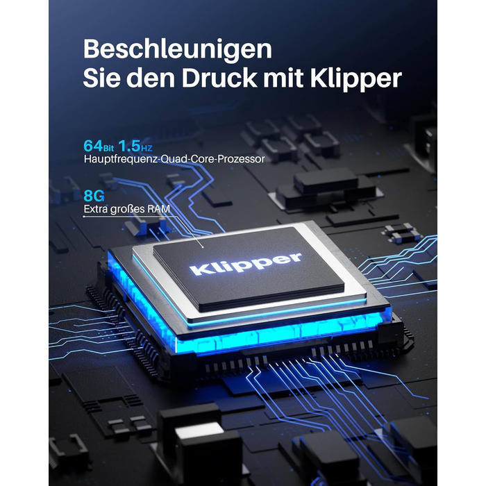 Принтер, висока швидкість до 500 мм/с, 121-точкове автоматичне вирівнювання ложа, двошвидкісний прямий екструдер 300 , розмір друк