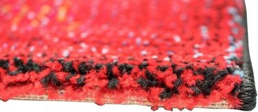 Килим сучасний килим для вітальні в клітинку кольоровий жовтий червоний синій зелений розмір 200 x 290 см 200 x 290 см жовтий, чер