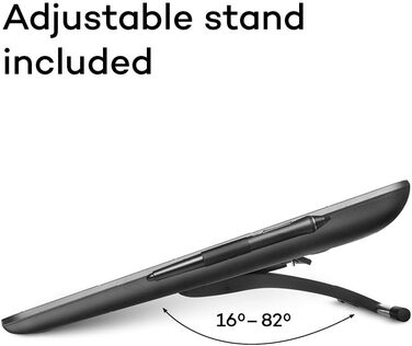 Планшет Wacom Cintiq 16 Creative Pen Display Tablet (для ескізів, ілюстрацій і малювання безпосередньо на екрані, з дисплеєм Full HD (1 920 x 1 080), підходить для Windows і Mac), чорний (22 дюйми, набір з 10 стандартних наконечників)