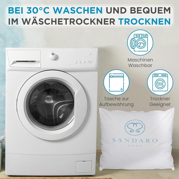 Пухова подушка 80 x 80 см Сертифікована Oeko-Tex подушка 80x80 зі 100 натуральним пір&39яним наповнювачем, подушка 80x80 з гусячим пір&39ям у бавовняному чохлі. Для спокійного сну (1500) 1500.0 грамів