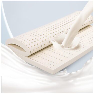 Латексний матрац 100 латексний середньої/м&39якості, 7 зон, ортопедичний матрац, знімний чохол, матрац з натурального латексу, 7,5 см, 3 дюйми, 120x180 см (47x71 дюйм)