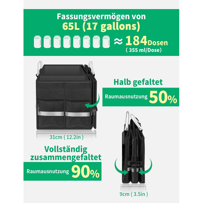 Сумка для багажника Організатор для багажника з кришкою Автомобільний багажник Організатор для багажника Автомобільна сумка Автомо