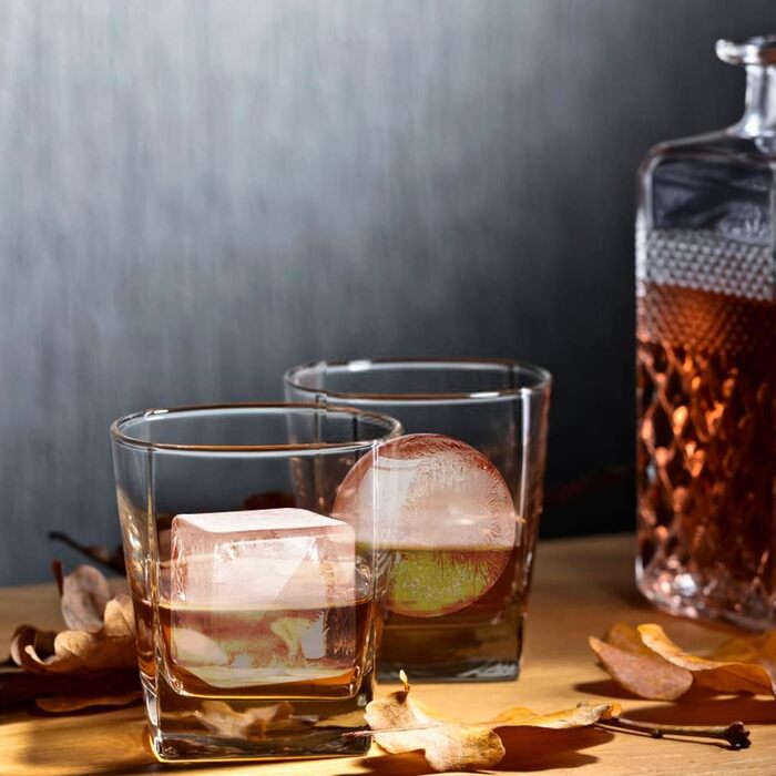 Силіконова форма для кубиків льоду Rottay, форма для льоду XXL 45 мм 48 мм 6 відділень 2 комплекти форм для кубиків льоду Форма дл