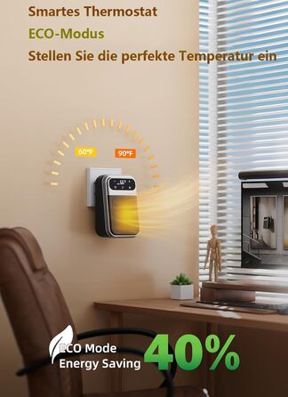 Підключається до мережі з вентилятором та дистанційним керуванням, міні-керамічний вентилятор для ванної кімнати, енергозберігаючий, тихий обігрів, променевий обігрівач потужністю 800 Вт з 12-годинним таймером, термостатом та захистом від перегріву для сп