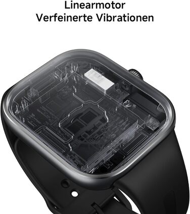 Розумний годинник XIAOMI Redmi Watch 5, відстеження спорту та фітнесу, 2.07-дюймовий AMOLED-дисплей, 24 дні роботи від батареї, понад 150 спортивних режимів, моніторинг серцевого ритму, відстеження сну, водонепроникність 5 атм, GPS, Android та iOS, чорний