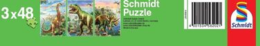 Дитячий пазл Schmidt Spiele 56202 Пригоди з динозаврами, 3х48 елементів