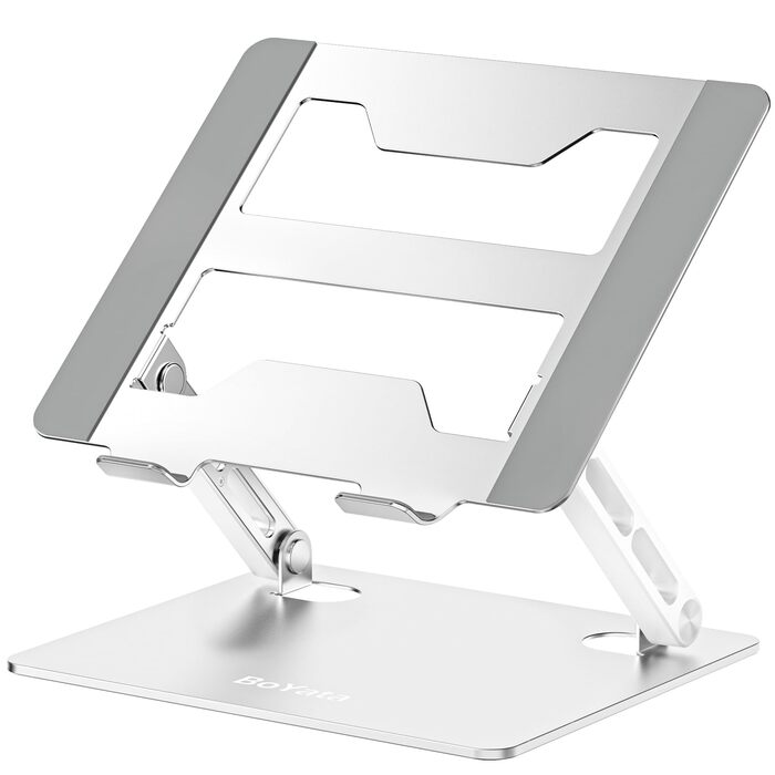 Підставка для ноутбука BoYata з регульованою висотою, ергономічна, з вентиляцією для столу, сумісна з MacBook Pro/Air, Dell, HP, Acer та іншими ноутбуками 10-17 дюймів