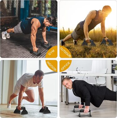 Турніри Kipika для віджимань, стійки для віджимань, ергономічні дерев&39яні ручки, нековзка гумова основа, паралельні бруси для силових тренувань та калістеніки, ідеально підходять для вправ на підлозі, чорні