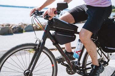 Велосипедні дзеркала ліве та праве - Велосипедні дзеркала для міста та відпочинку - Велосипедні дзеркала для електровелосипедів, складні, легкі та поворотні, чорні, ліве та праве, 2 -