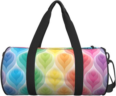 Яскрава дорожня сумка Райдуга, спортивна сумка для чоловіків та жінок, сумка-мішок з градієнтом та візерунком листя