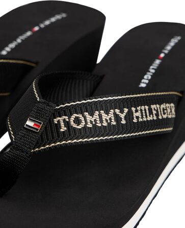 Жіночі літні шльопанці Tommy Hilfiger на танкетці, розмір 39 EU, чорні