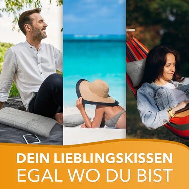 Термостійка подушка для сауни Zebra, яку можна прати - підголівник для сауни з льону та бавовни - зручна подушка для шиї 43x26 см для гамака Wellness, пляжу, пікніка (натуральний/білий)