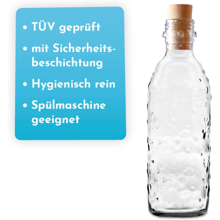 Байонетна пробка для скляних пляшок для виробника газованої води (MySoda, Mitte, SodaStream Gemini & Max та багато інших) у ретро вигляді 0,75 л з TWIN SECURE Екологічна альтернатива