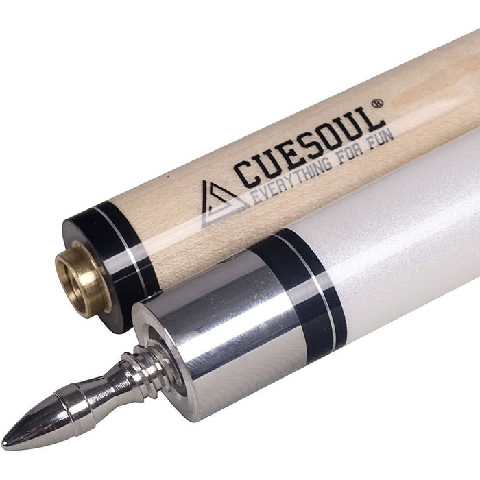 Більярдна черга DHOLE CUESOUL 58 &392-предметна кленова, 19 унцій білого кольору футляр 12,75 мм