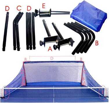 Портативна сітка для лову мячів, складна сітка для збору мячів для настільного тенісу Професійна сітка для збору мячів для настільного тенісу, обладнання для тренувань з мячами для настільного тенісу