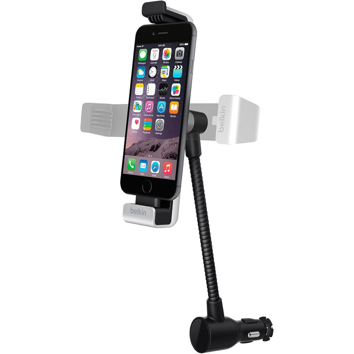 Автомобільний кредл Belkin для зарядки та навігації для iPhone 5/5s/5c, iPhone 6/6s, у комплекті з автомобільним зарядним пристроє