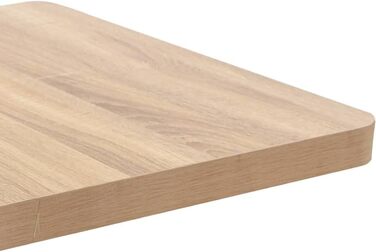 Обідній стіл OHMG, квадратний, на одній ніжці, європейський стиль, підходить для 4 осіб, виготовлений з заліза та дерев&39яних дощок, кухонний стіл, обідній стіл, стіл для вітальні, стоячий стіл 60*60*75 см (прямокутник-60*60*75 см-D)