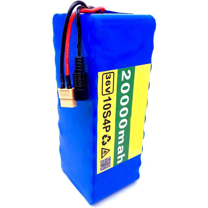 Акумулятор для електровелосипеда, із зарядним пристроєм 20 Ah 10S4P 36 V акумулятор E-велосипед E-велосипед Електричний велосипед Li-Ion XT60 Plug