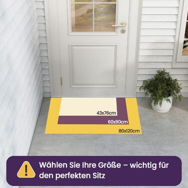 Килимок для вулиці DEXI 60 x 90 см, надзвичайно стійкий до ковзання, брудозатримуючий килимок, міцний килимок для вулиці, міцний водонепроникний килимок для вхідних дверей, темно-сірий 60 x 90 см