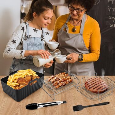 Аксесуари для фритюрниці Pyrrhonian - Аксесуари для фритюрниці Ninja Foodi AF400EU AF300EU 9.5L та інших двозонних фритюрниць, без BPA, аксесуари для фритюрниці Ninja, аксесуари для фритюрниці