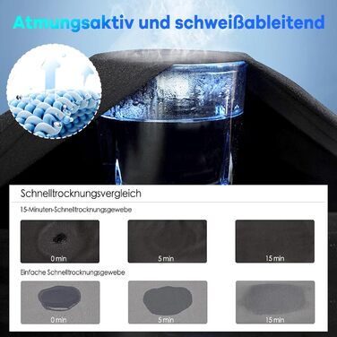 Чоловіча функціональна білизна, дихаюча лижна білизна, комплект довгої термобілизни для мотоциклізму, бігу, велоспорту, футболу, катання на лижах, чорний/синій, XL-XXL