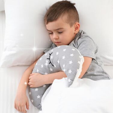 Дитяча подушка (100 MADE IN ITALY та OEKO-TEX), Дихаюча, захищена від кліщів дитяча подушка 40x60 з чохлом з 100 бавовни, Дитяча п