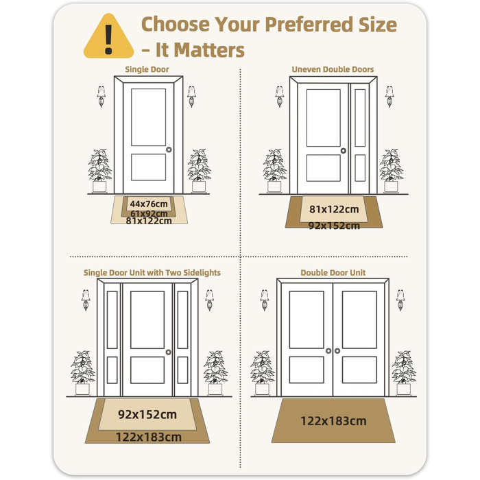 Килимок для вулиці кольору G, нековзний, водонепроникний, миється, брудозатримуючий килимок для внутрішнього та зовнішнього використання, килимок для передніх дверей, килимок для входу, коридору, зовнішньої зони (44x76 см, сірий) Сірий 44x76 см