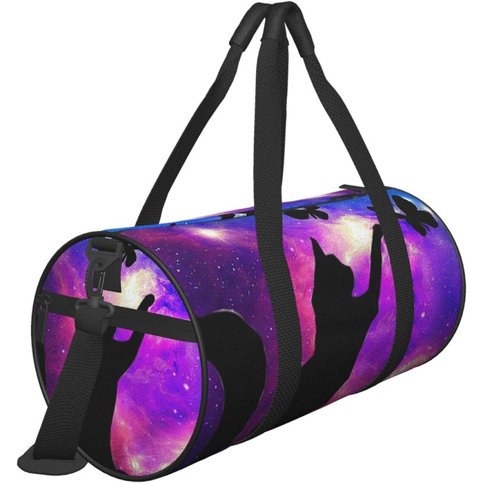 Дорожня сумка з дизайном котів, метеликів, зоряного неба та галактики, для фітнесу та спорту, велика спортивна сумка, сумка для вихідних для чоловіків та жінок