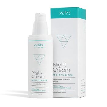 Нічний крем Colibri Skincare 80 мл з ретинолом та гіалуроновою сироваткою ліфтинговий антиейдж крем для жінок та чоловіків живильний крем для обличчя проти зморшок Зроблено в Німеччині