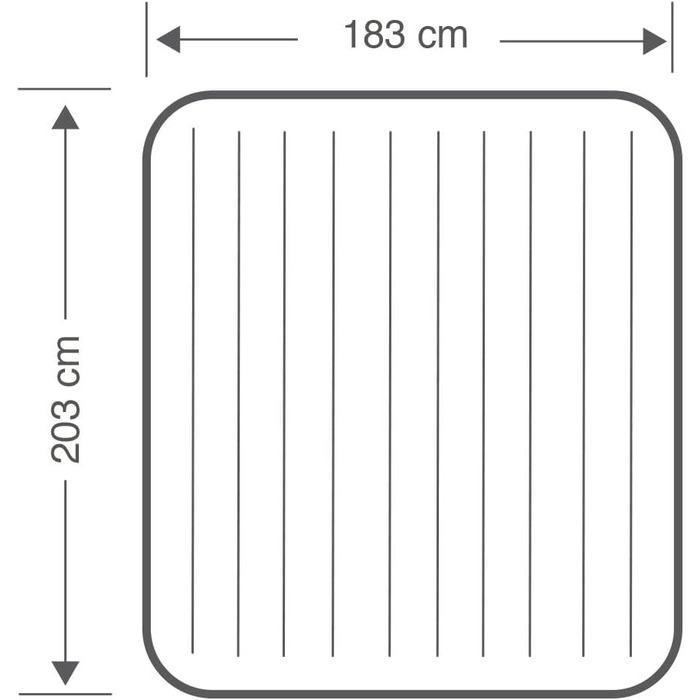 Надувне ліжко Intex 12-68755 Classic Downy Blue 'King', клапан 2-в-1, 183 x 203 x 22 см