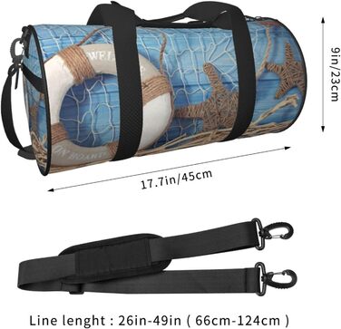 Дорожня сумка-циліндр з мушлевим принтом, спортивна сумка для чоловіків та жінок, сумка-мішок для пляжу та спорту
