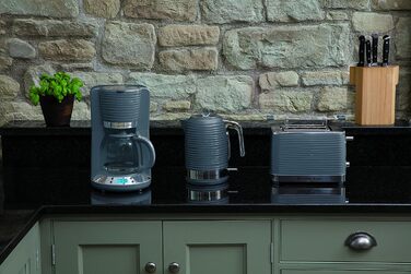 Чайник Russell Hobbs 1,7 л, 2400 Вт Inspire сірий з високоякісною глянцевою структурою (функція швидкого закипання, знімний фільтр