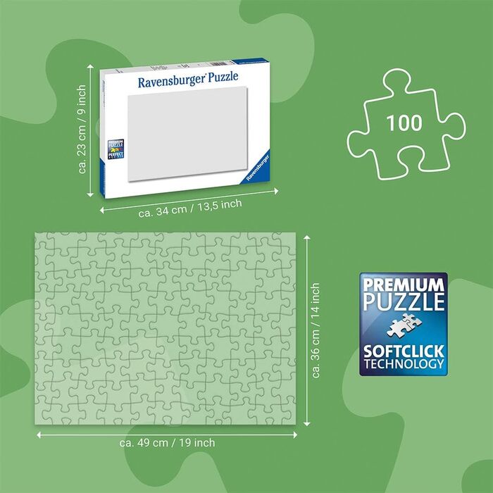Дитячий пазл Ravensburger 10957-10957 Дино Пазл для дітей від 6 років, 100 елементів у форматі XXL, іграшка динозавр