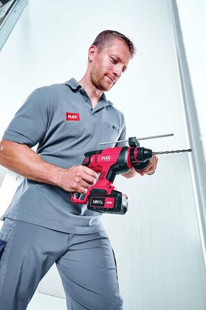 Акумуляторний перфоратор Flex CHE 18.0-EC C (без акумулятора, з безщітковим двигуном, напруга акумулятора 18 В, кількість ударів в хвилину 0-4500, максимальна енергія удару 1,7 Дж) 491284