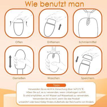 Mастурбатор-яйце Naughty Devil, помаранчевий, портативний