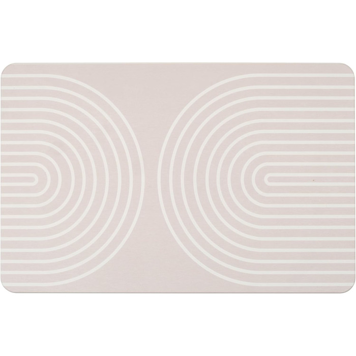 Килимок для ванної WENKO Модель Наска, виготовлений з натурального діатоміту, нековзний, водопоглинаючий та швидковисихаючий, 60 x 1 x 39 см, сіро-бежевий Наска
