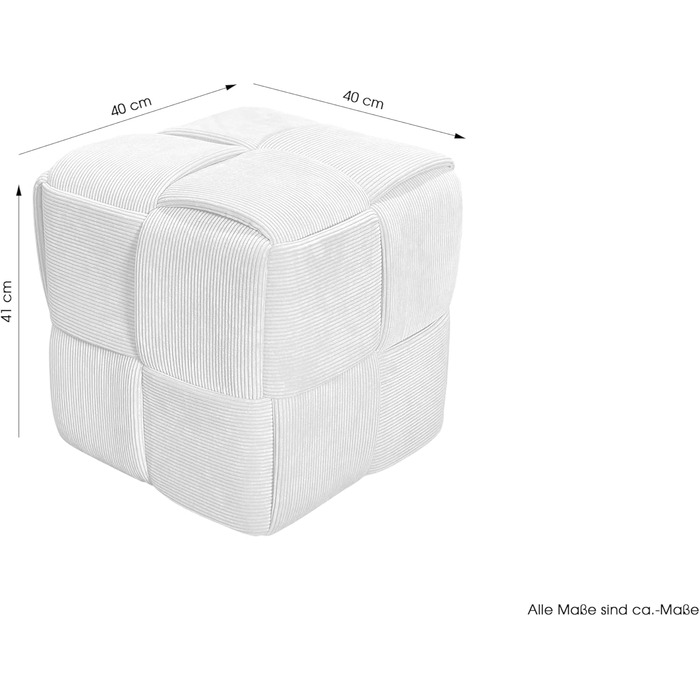 Пуф URBAN/Сірий вельвет/Подушка на підлогу/Табурет/Океан/Ш 40, В 40, Г 40 см