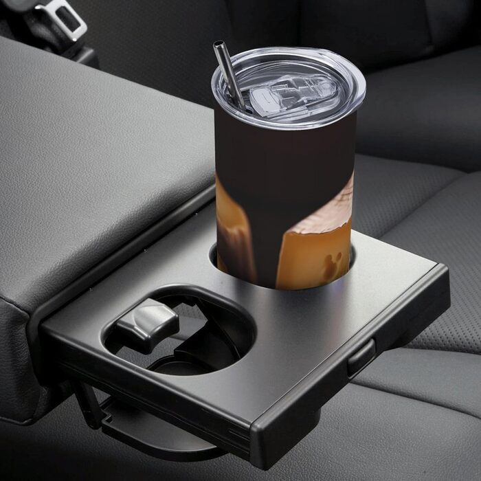 Кухоль з прямою трубочкою, 590 мл, сирний принт, дорожній кухоль, підходить для кемпінгу, офісу та дому